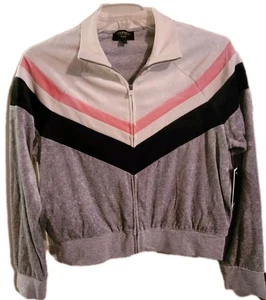 Chaqueta de terciopelo para mujer Juicy Couture Colorblock Palisade talla mediana YTK retro nueva con etiquetas - Imagen 1 de 14