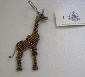 New Disney Parks Animal Kingdom Giraffe Keychain Beaded 4 in tall approx - Picture 1 of 3