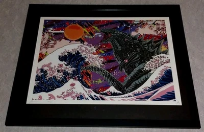 DEATH NYC ltd подпись в рамке уличное искусство печати 45 x 32 см японский монстр Годзилла  - Изображение 1 из 2
