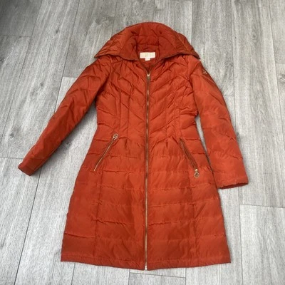 Michael Kors orange Down Filled Quilted Coat orange Size xs  - Image 1 of 4