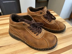 RARE Dr. Doc Martens 8A92 Mid Leather Oxfords Brown Leather Size 7 Men's Boots - Picture 1 of 14