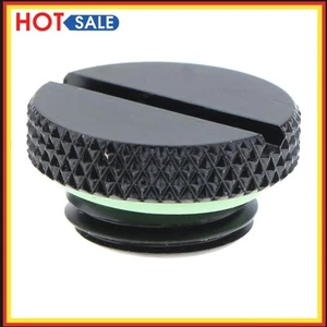 Schwarzer G1/4-Gewinde-Low-Profile-Stecker für PC-Wasserkühlungs-Kühlerbehälter - Bild 1 von 7
