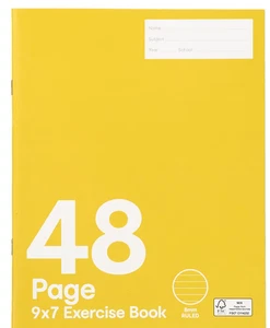 9in. X 7in. Exercise Book - 48 Pages Notebook Ruled School Lined Office Note - Picture 1 of 5