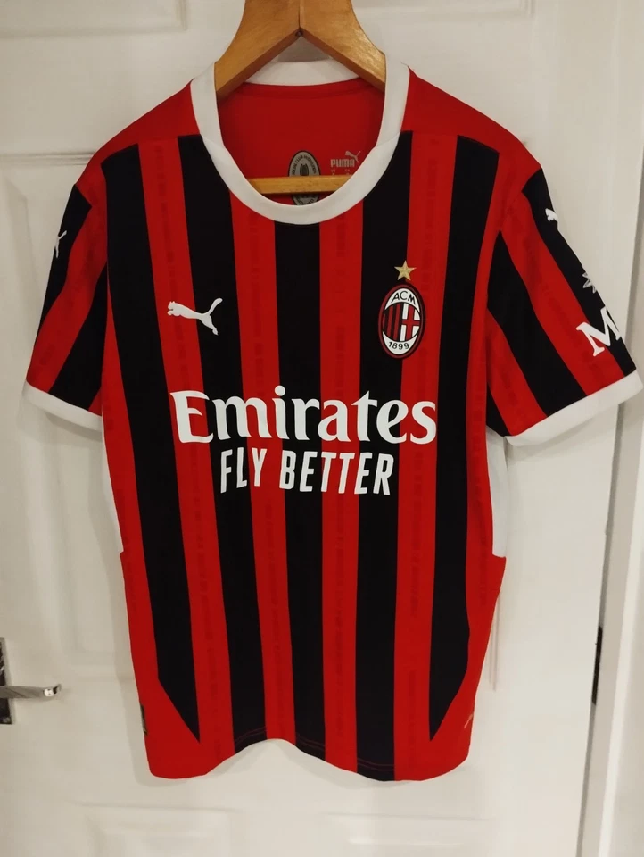 PUMA AC Milan Home Shirt 2024/25 Mens Medium 125th Anniversary Jersey - Image 1 of 4