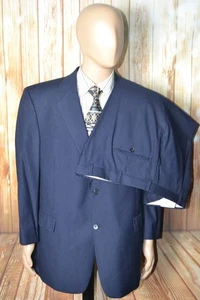 Daniel Cremieux Men Loro Piana Wool Striped 2 Button Suit Sz 48R Wst 44x30 - Picture 1 of 20