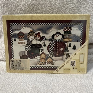 Sobres de caja papelería recuerdo muñecos de nieve país de Navidad tarjetas de notas - Imagen 1 de 3