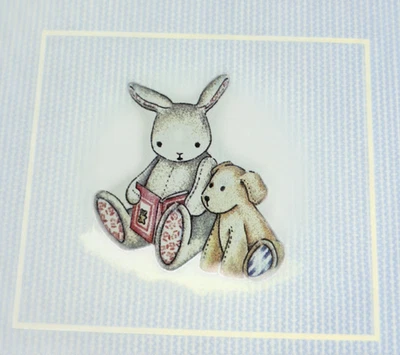 Livro de leitura Carter's Grandma Brag livro coelho listrado azul comporta 20 fotos 4x6" - Imagem 1 de 4