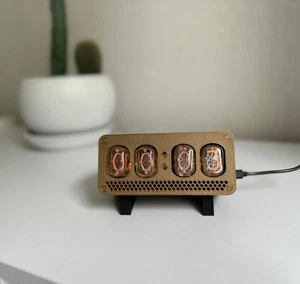 NIXIE CLOCK In-12 with tubes 4 Digits + LED RGB Backlight + Mini USB cable - Picture 1 of 10