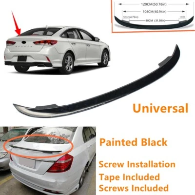 Universal Painted Fit For Hyundai Sonata 18-19 Sedan Trunk Lip Spoiler Wing Foto 1 de 4