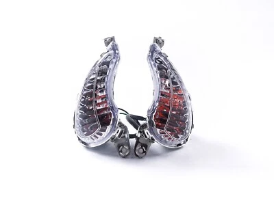 Lente transparente com sinais de seta frontal compatível com lâmpadas Suzuki 2008-2019 Hayabusa GSXR1300 - Imagem 1 de 4