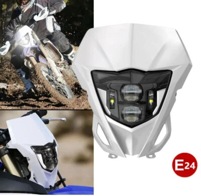 Faro LED DRL con carenado blanco para moto de cross Yamaha WR250F WR450F 2013-23 Foto 1 de 4