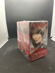 (3) Revlon ColorSilk Permanent Hair Color Dye # 50 Light Ash Brown 16c3