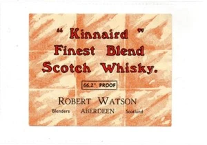 "KINNAIRD" FINEST BLEND SCOTCH WHISKY: Whisky label (C88377) - Picture 1 of 1