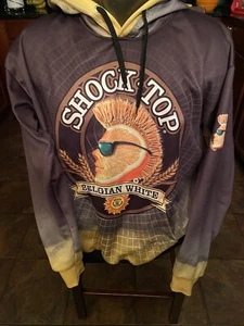SHOCK TOP Pullover Hoodie Men's Belgian White Pockets M Screen print 2 Sides - Picture 1 of 5