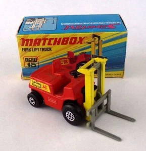Matchbox Superfast Lesney #MB15-B Fork Lift Truck w/ type "D" Box 1972 - Picture 1 of 8