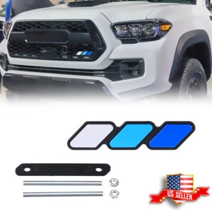 3-Color Front Grille Emblem Badge Decor For Toyota Tundra 4Runner Tacoma TRD Pro - Picture 1 of 12