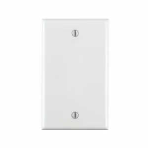 Blank Single Gang 1-Gang Flush Mount Wall Face Plate Outlet Switch Cover - White - Picture 1 of 1