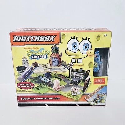 Spongebob Squarepants Fold-Out Adventure Set Matchbox 2011 Mattel Rare HTF - Image 1 of 4