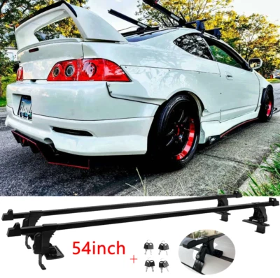 54" Car Roof Rack Cross Bars Luggage Cargo Carrier W/Lock For Acura RSX 2002-06 - Imagem 1 de 4