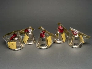 Lot of 5 Vintage Metal Carillon Bells Christmas Ornaments Decorations Taiwan - Picture 1 of 5