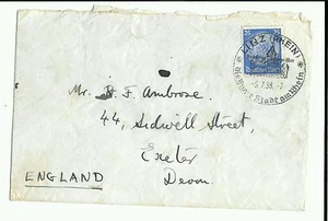 Germany 1938 - 25 Pfennig stamp on Cover & Linz Rhein Postmark - Picture 1 of 2