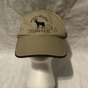 World’s Greatest “Hunter” Dad Strapback Cap Hat Fits Most Sizes, Father’s Day - Picture 1 of 6
