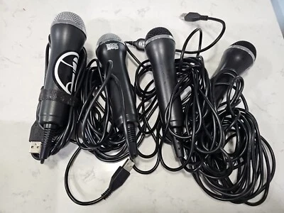 Lot Of 4 Guitar Hero Rock Band Logitech USB Microphone E-UR20 Xbox 360/PS3/Wii - Image 1 of 4