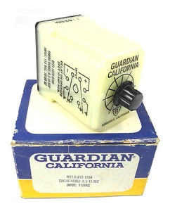 Guardian MET-0-015-115A .5-15 seg. Adj. Relé de retardo Octal DPDT, bobina de 115 VAC. RL - Imagen 1 de 2