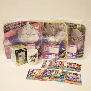 Dragon Ball Z Lot goods card game towel glass Goku Vegeta Super saiyan Majin Buu - Picture 1 of 18