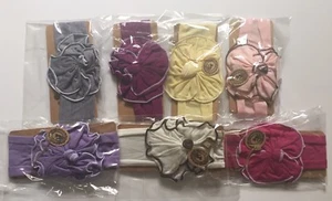 New! Set Of (7) Headbands Cotton Adjustable Stretch Flower Boutique - Picture 1 of 9