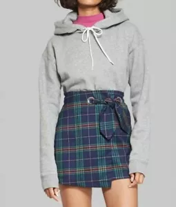 Sudadera con capucha para mujer Wild Fable gris recortada talla pequeña, suéter, nueva con etiquetas - Imagen 1 de 4