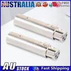2x Xlr 3pin Male To Female Phase Reversal Adapter Plug Socket Cable Connect Au