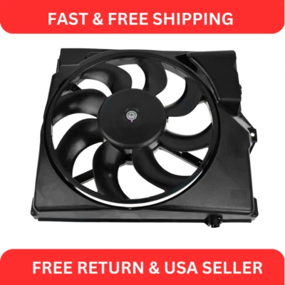 Ventilador de succión de refrigeración condensador de aire acondicionado con cubierta 8 aspas para BMW E36 serie 3 Foto 1 de 4