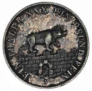 ALEMANIA (Anhalt-Bernburg) Alexander Carl 'Mining' Taler 1862-A Berlín Como Nuevo - Imagen 1 de 2