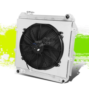 2-Row Aluminum Bolt On Radiator w/ Pull Fan Shroud for Pickup 4Runner V6 88-95 - Picture 1 of 5