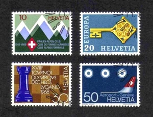 Switzerland 1968 Publicity Issue complete set of 4 values (SG 755-758) v.f.u. - Picture 1 of 1