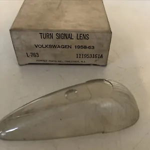 VINTAGE VOLKSWAGEN 1958-63 TURN SIGNAL LENS CLEAR TYPE1 BUG 111953161A - Picture 1 of 4