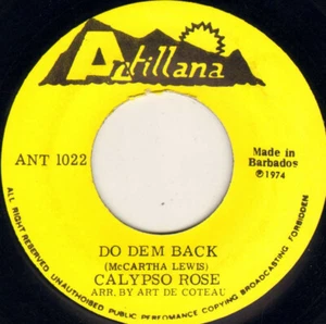 CALYPSO ROSE "DO DEM BACK" CALYPSO SP 1974 ANTILLANA 1022 - Imagen 1 de 2