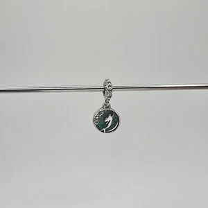 Genuine Pandora Disney Ariel Green Enamel Double Dangle Charm ALE 925 #798231CZ - Picture 1 of 5