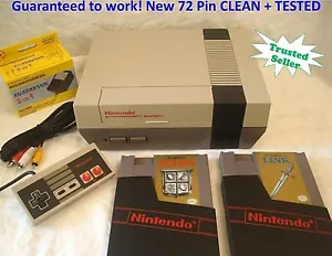 Nintendo NES ORIGINAL Console System Bundle NEW PINS Grey Games ZELDA and LINK - Picture 1 of 11