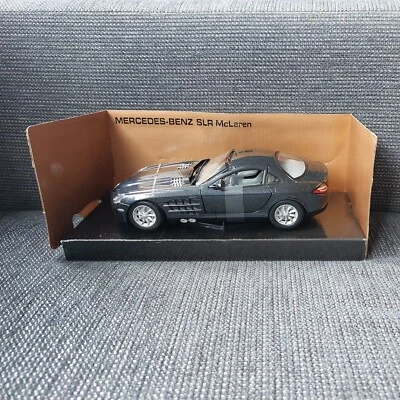 MOTOR MAX 1:24 SCALE DIECAST MERCEDES-BENZ SLR MCLAREN - BLACK -  BOXED - Image 1 of 4