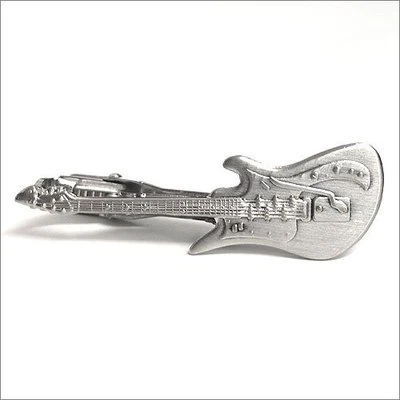 Electric Guitar Unique Tie Clasps & Tacks RooZee Tie Clip Bar Tie Pin Made Japan - Image 1 of 4