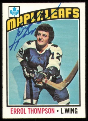 Errol Thompson Autographed Signed 1976-77 Topps Card 259 Toronto Maple Leafs - Image 1 of 2