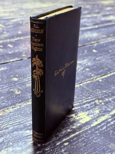 NEW ARABIAN NIGHTS Robert Louis Stevenson 1st Tusitala UK Leather Book 1923 RARE - Picture 1 of 18