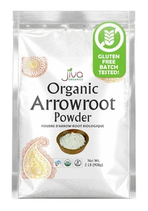 Jiva Organics Organic Arrowroot Flour (Powder) 2 Pound Bag - Raw, Non-Gmo, Glute - Picture 1 of 12