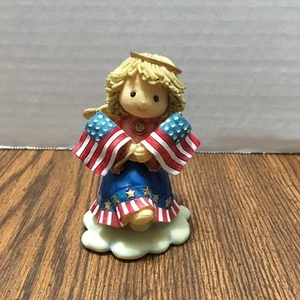 Patriotische Engel Figur American Flags God Bless America USA 4. Juli Abstimmung - Bild 1 von 7