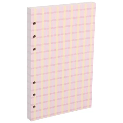 A6 80 hojas de papel de hoja suelta de rejilla de 6,7 x 4” para carpeta de 6 anillas, rosa Foto 1 de 4
