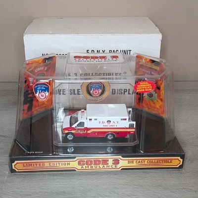Code 3 #12068 - FDNY RAC Unit Ford E-350 Ambulance - New w/ Sleeve - Image 1 of 4
