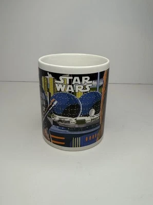 Xícara de café Star Wars vintage, Han Solo, Chewbacca, Lando, Império Contra-Ataca - Imagem 1 de 4