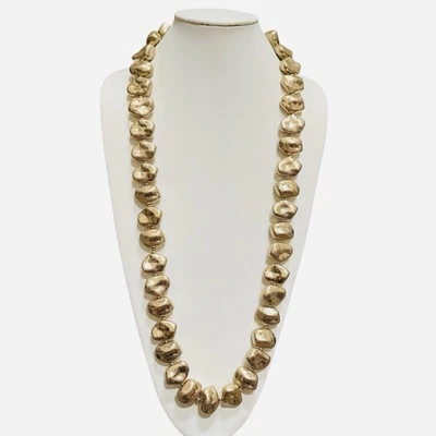 Collar pepita vintage Saks Fifth 5th Avenue capa larga grueso tono dorado años 70 Foto 1 de 4